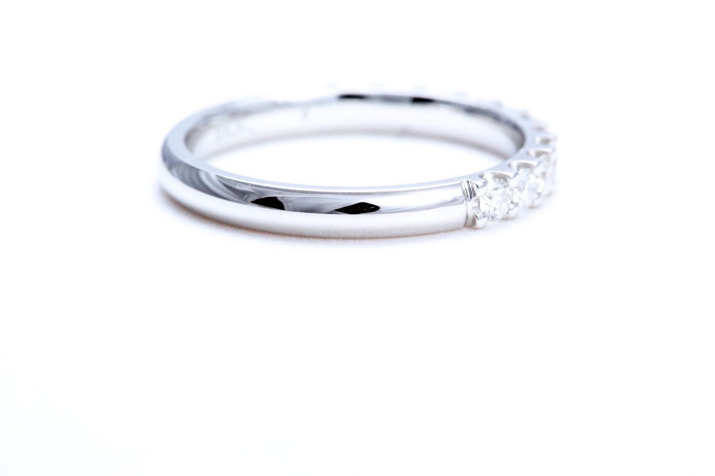 Minimalist Pavé Diamond Ring 1/2 of a carat total weight in 18K white gold