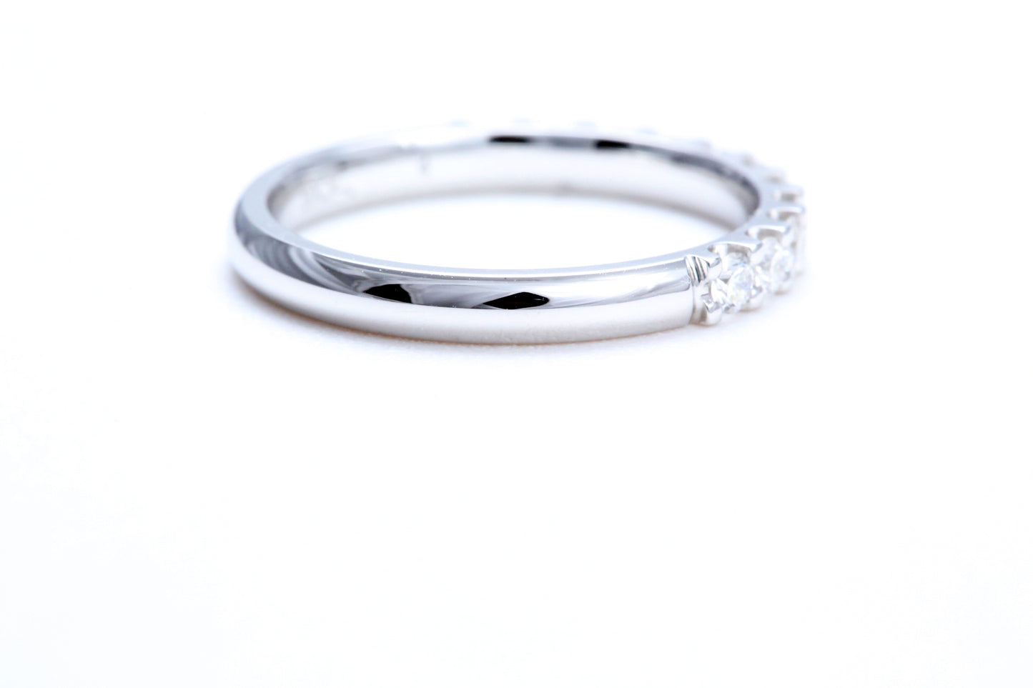 Minimalist Pavé Diamond Ring 1/2 of a carat total weight in 18K white gold