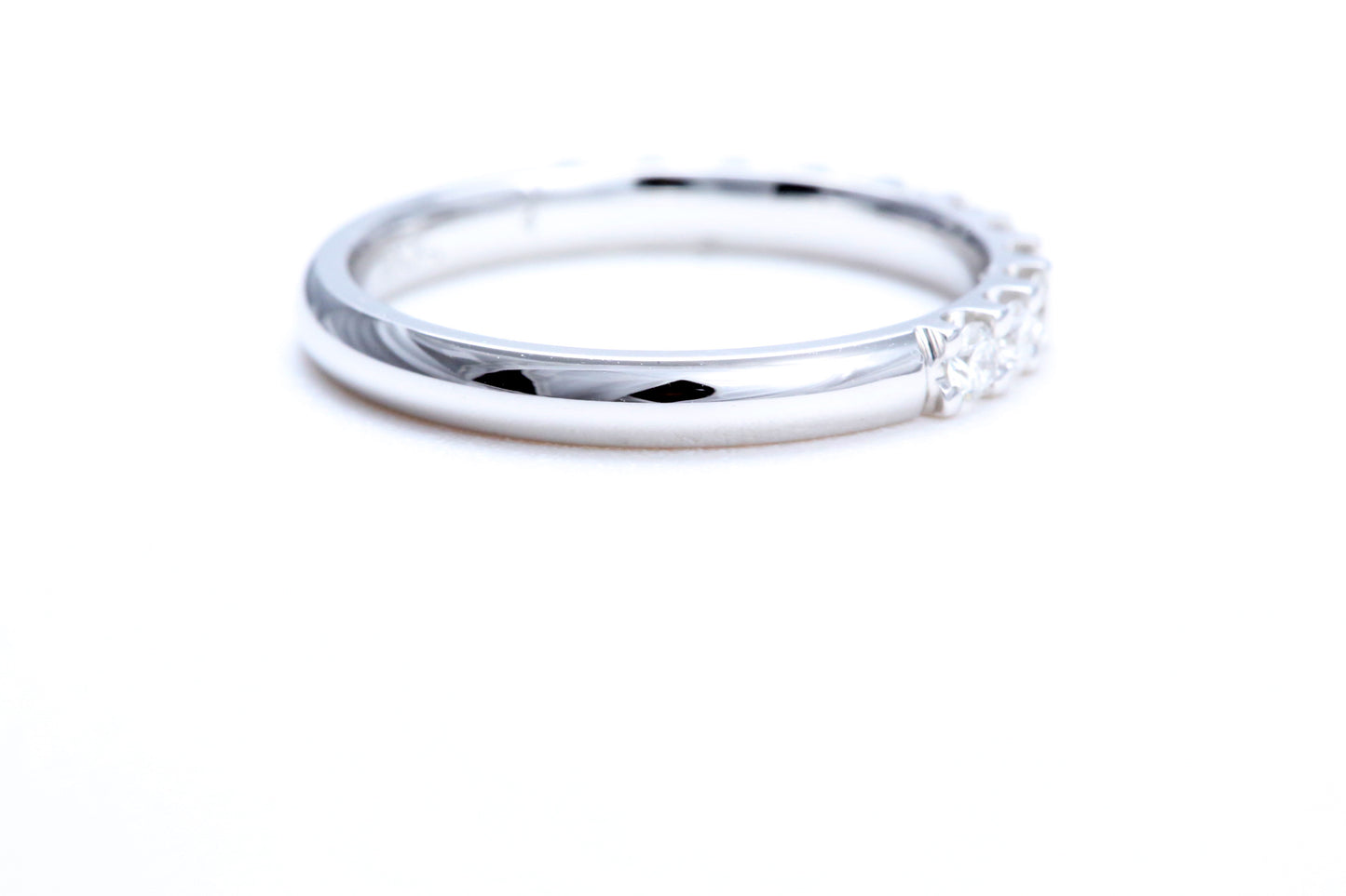 Minimalist Pavé Diamond Ring 1/2 of a carat total weight in 14K white gold
