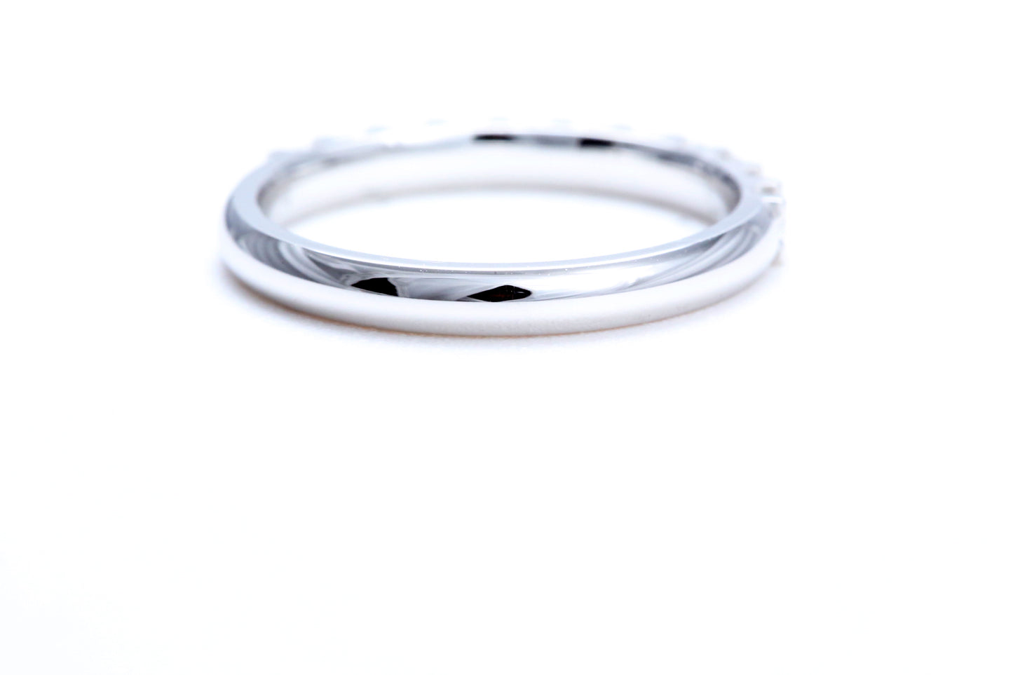 Minimalist Pavé Diamond Ring 1/2 of a carat total weight in 14K white gold