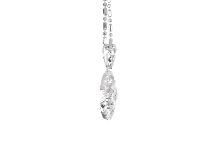 Diamond Dangle Halo Pendant