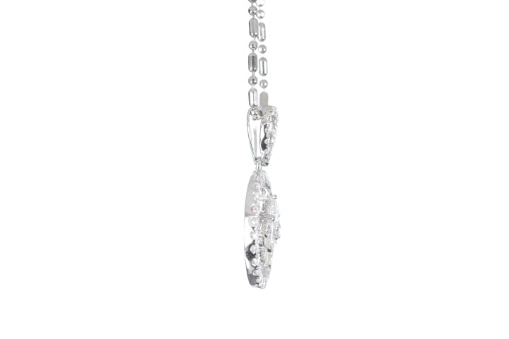 Diamond Dangle Halo Pendant