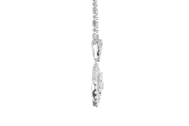 Diamond Dangle Halo Pendant