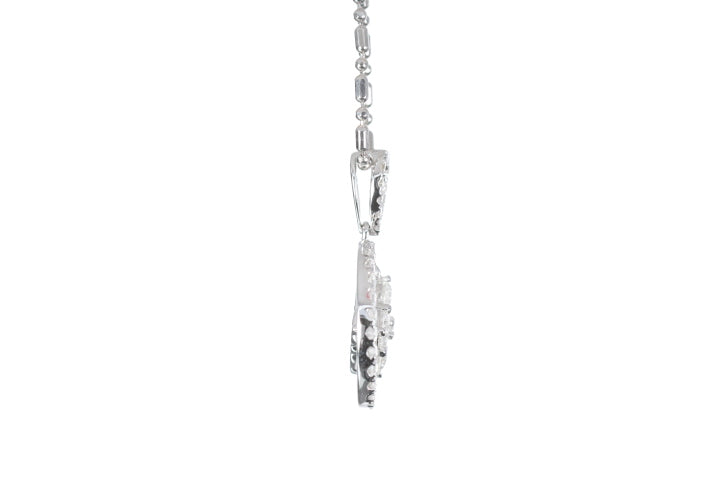 Diamond Dangle Halo Pendant