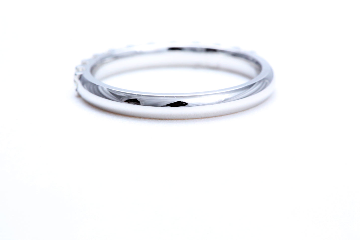 Minimalist Pavé Diamond Ring 1/2 of a carat total weight in 18K white gold