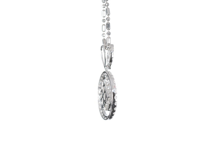 Diamond Dangle Halo Pendant