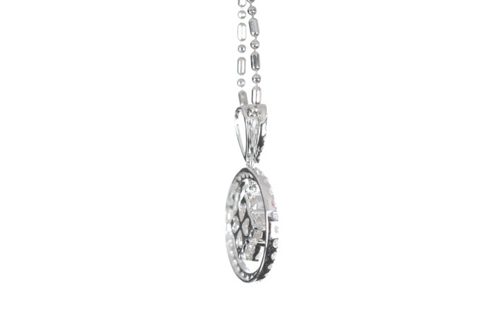 Diamond Dangle Halo Pendant