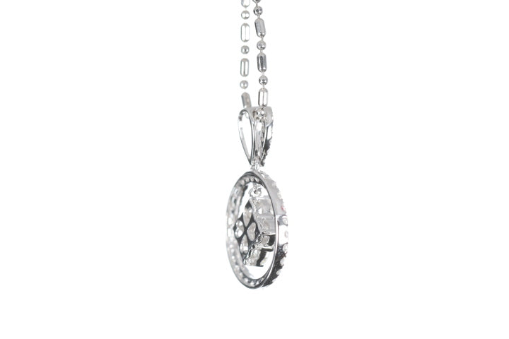 Diamond Dangle Halo Pendant