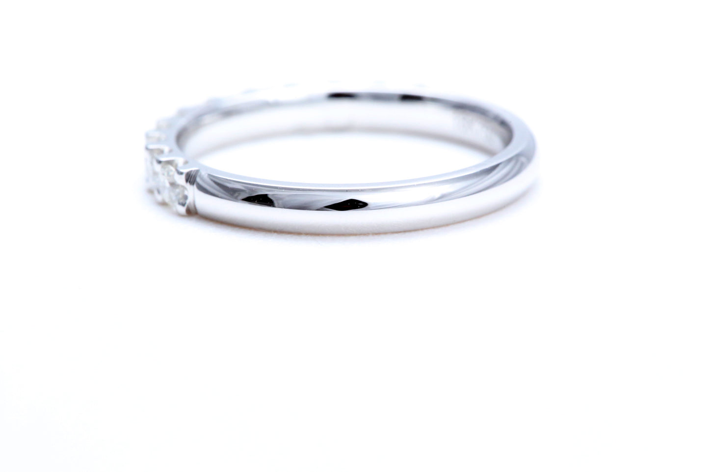 Minimalist Pavé Diamond Ring 1/2 of a carat total weight in 18K white gold
