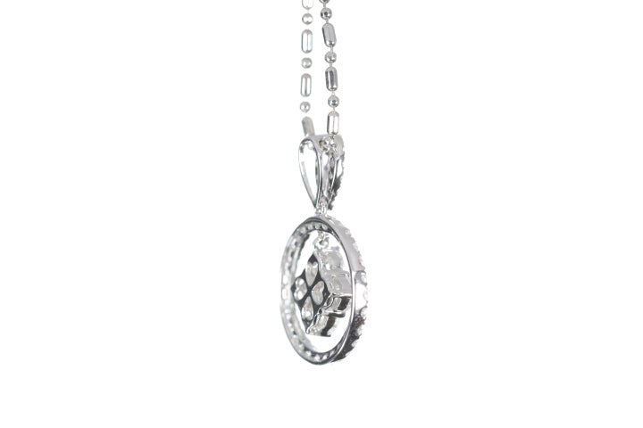 Diamond Dangle Halo Pendant