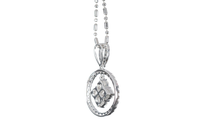 Diamond Dangle Halo Pendant