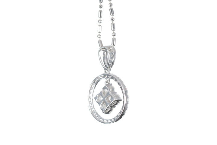 Diamond Dangle Halo Pendant