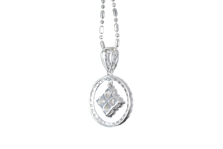 Diamond Dangle Halo Pendant