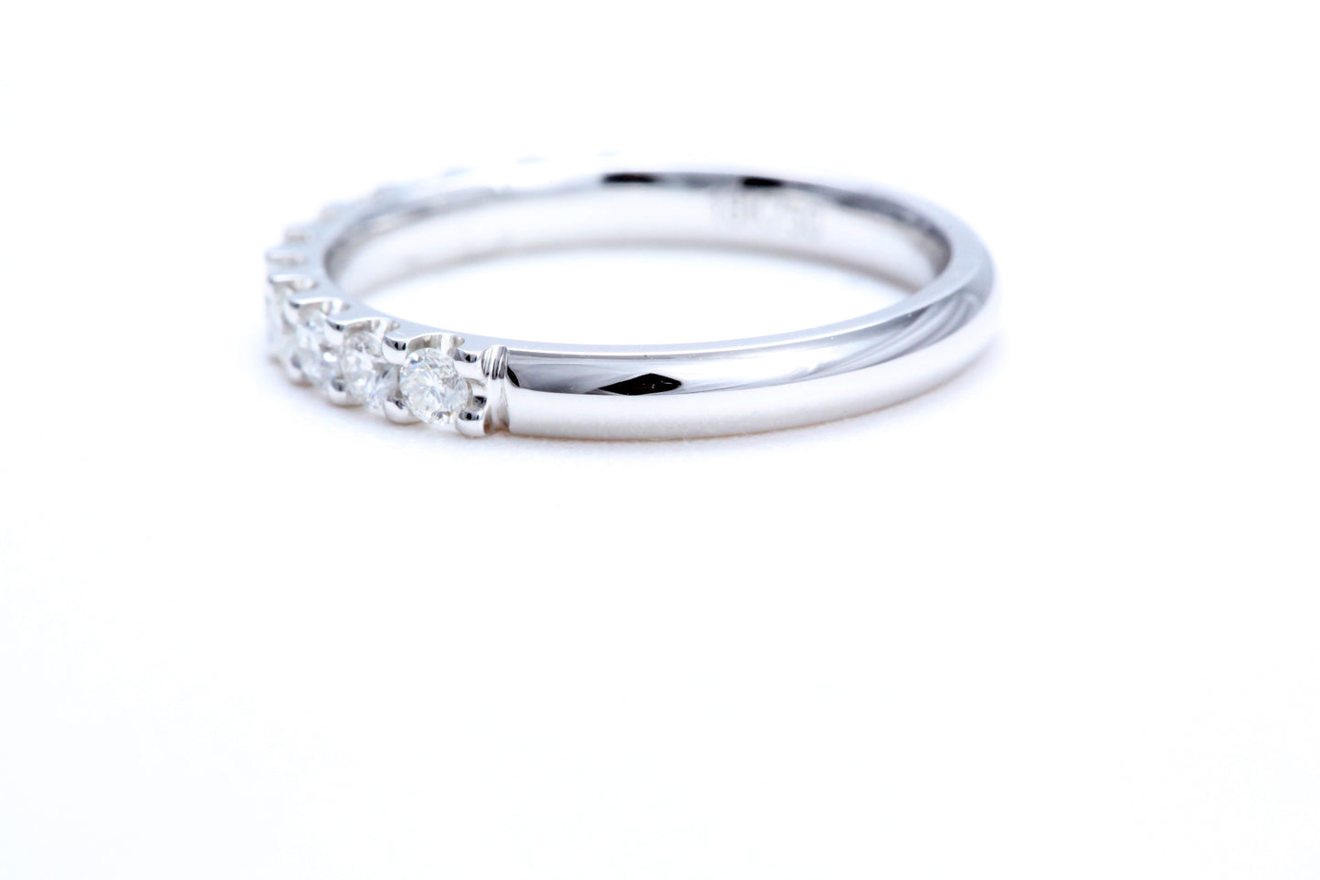 Minimalist Pavé Diamond Ring 1/2 of a carat total weight in 14K white gold