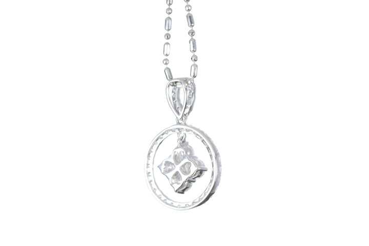 Diamond Dangle Halo Pendant