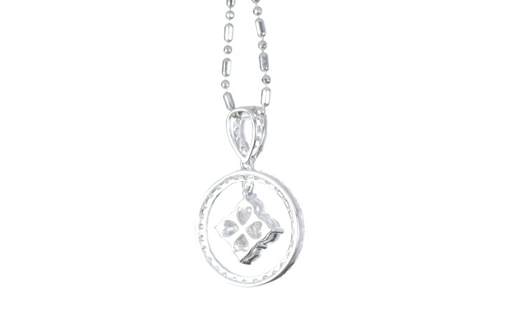 Diamond Dangle Halo Pendant