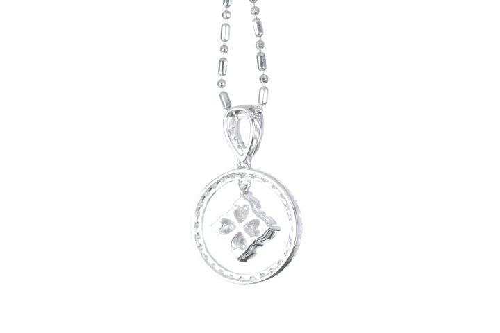 Diamond Dangle Halo Pendant