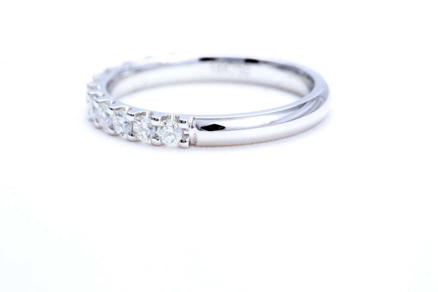 Minimalist Pavé Diamond Ring 1/2 of a carat total weight in 14K white gold