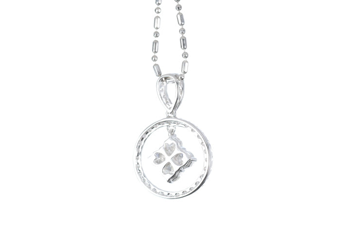 Diamond Dangle Halo Pendant