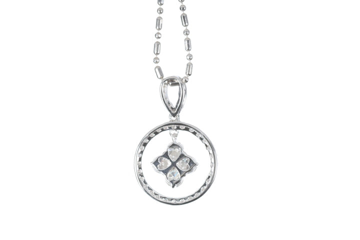 Diamond Dangle Halo Pendant