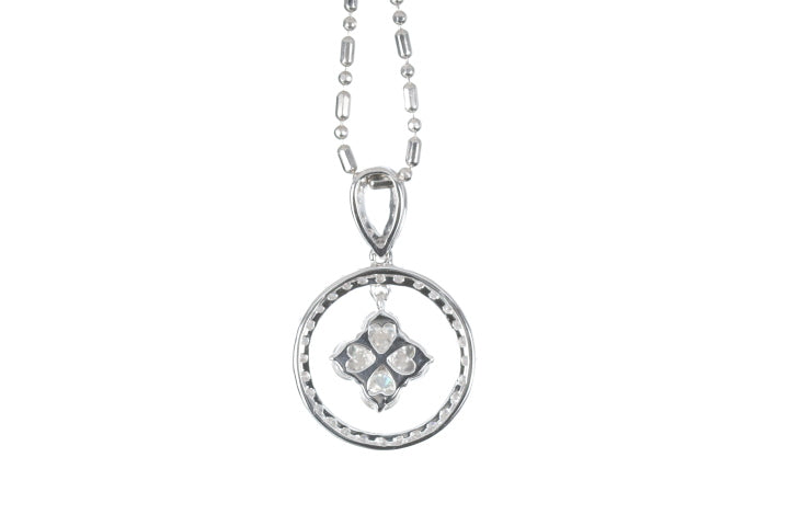 Diamond Dangle Halo Pendant