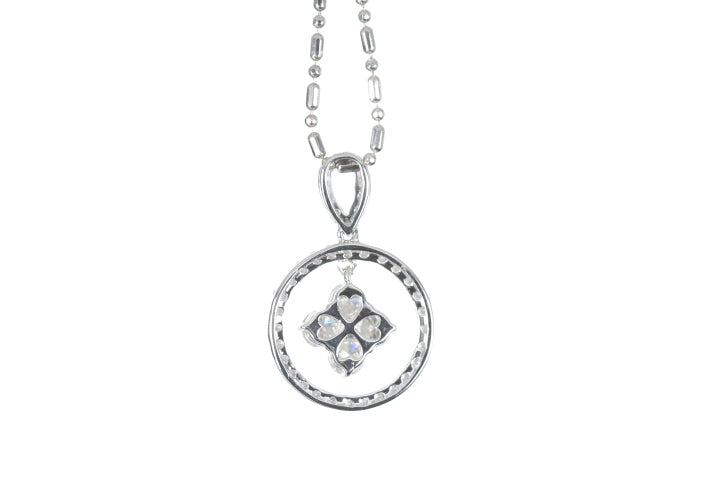 Diamond Dangle Halo Pendant