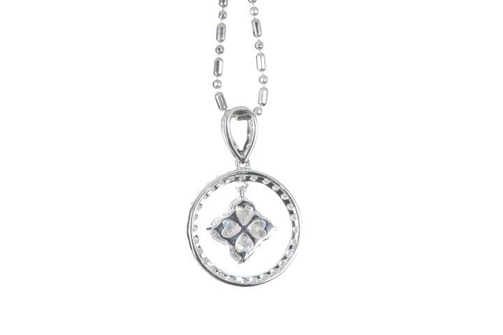 Diamond Dangle Halo Pendant