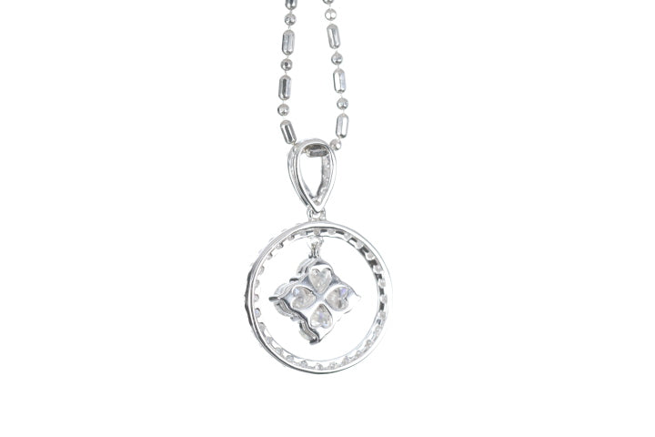 Diamond Dangle Halo Pendant