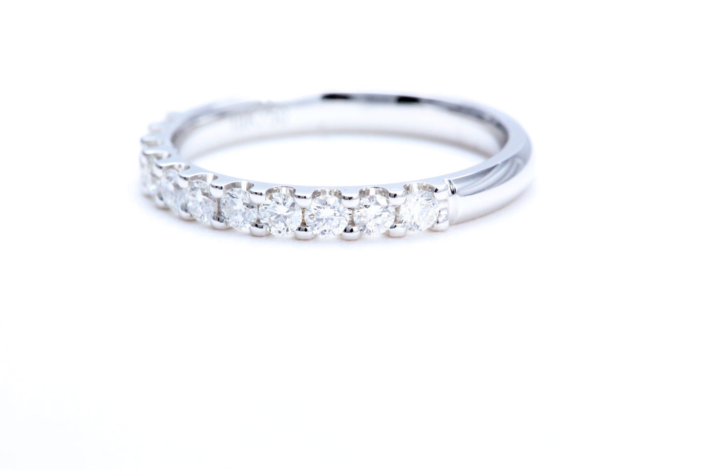 Minimalist Pavé Diamond Ring 1/2 of a carat total weight in 18K white gold