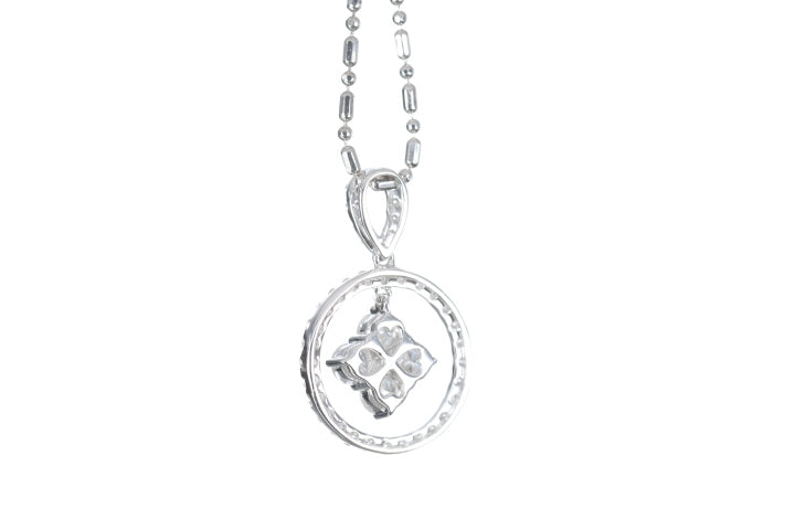 Diamond Dangle Halo Pendant