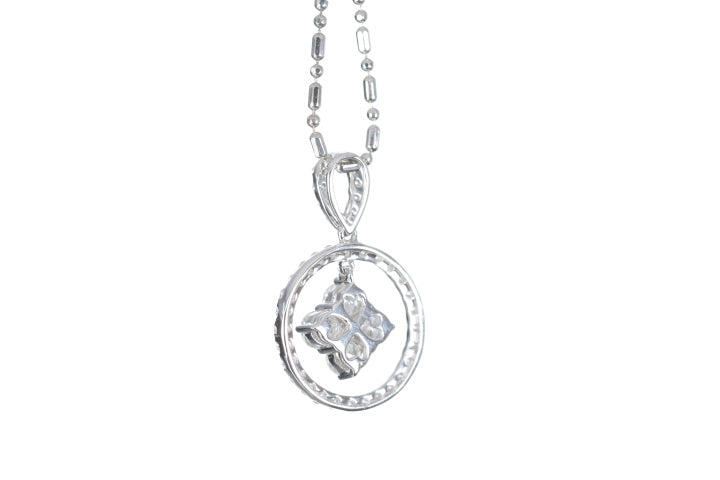 Diamond Dangle Halo Pendant