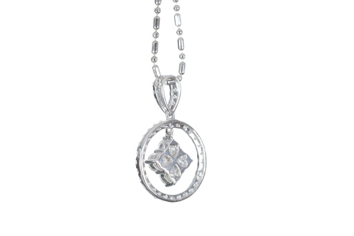Diamond Dangle Halo Pendant