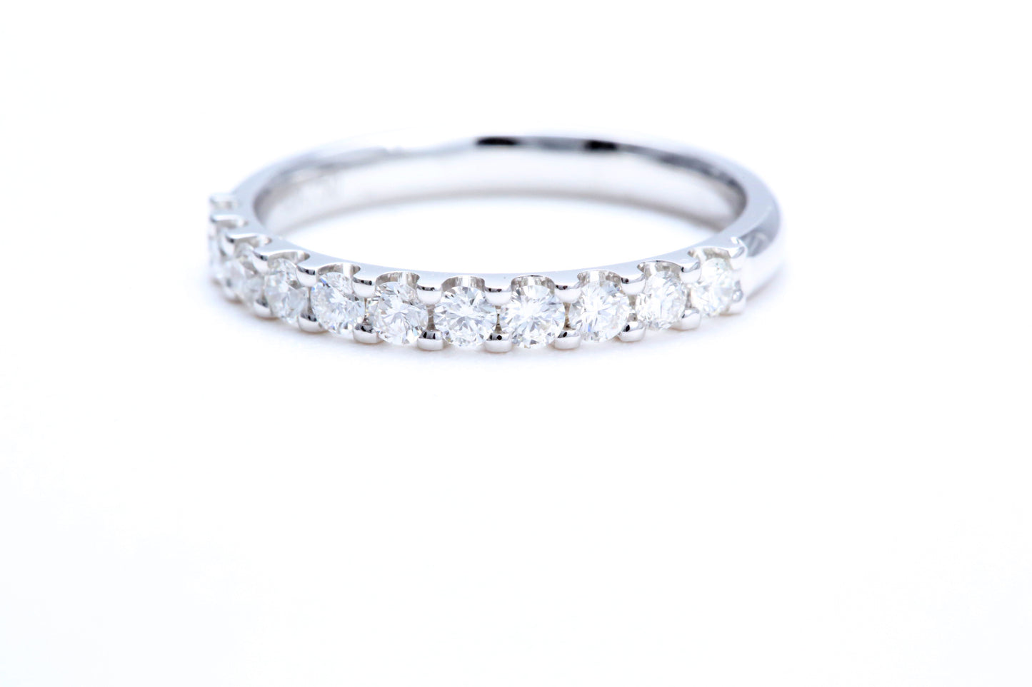 Minimalist Pavé Diamond Ring 1/2 of a carat total weight in 18K white gold
