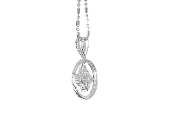 Diamond Dangle Halo Pendant