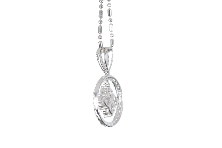 Diamond Dangle Halo Pendant