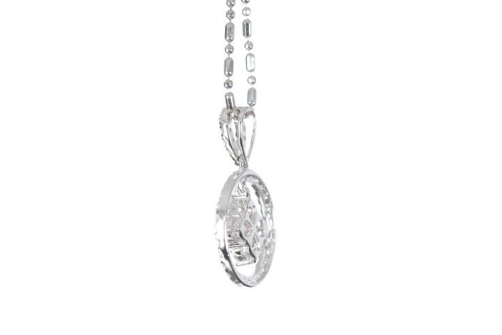 Diamond Dangle Halo Pendant