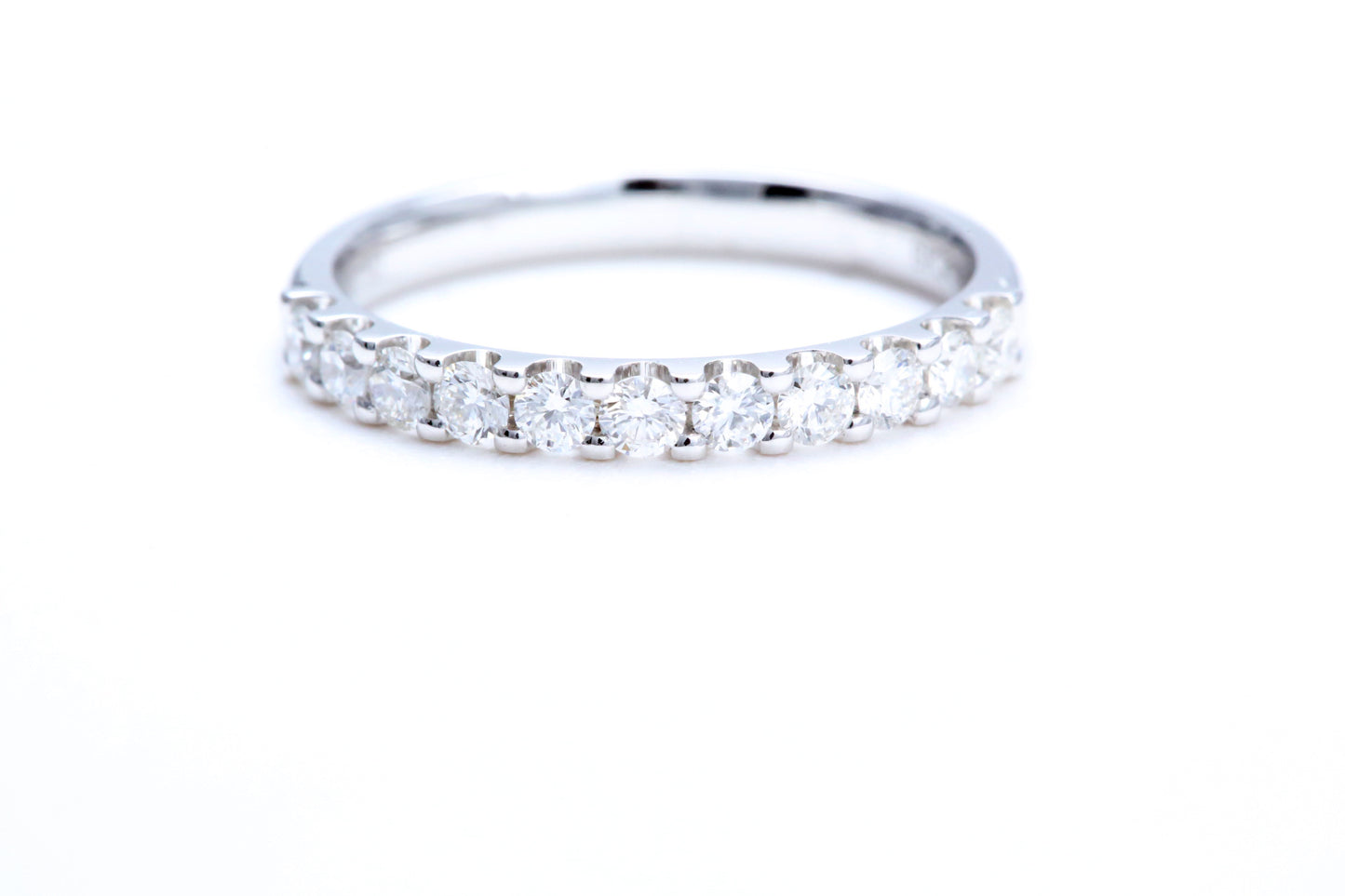 Minimalist Pavé Diamond Ring 1/2 of a carat total weight in 14K white gold