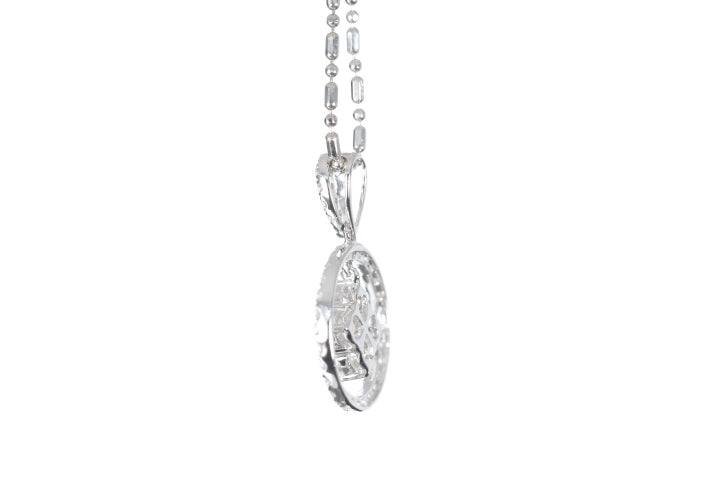 Diamond Dangle Halo Pendant