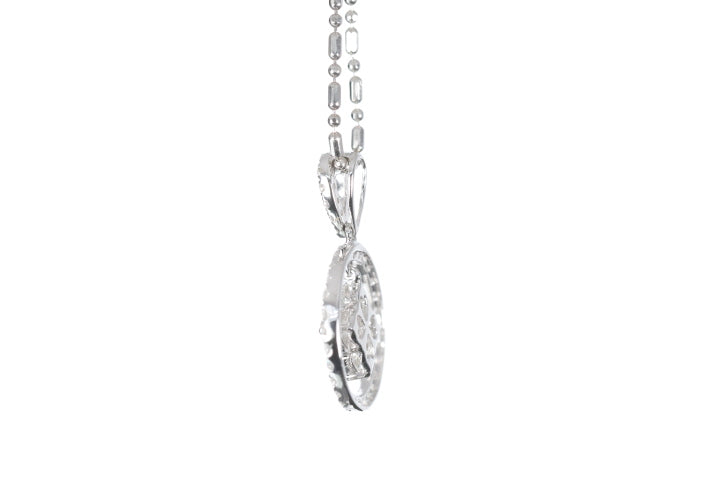 Diamond Dangle Halo Pendant