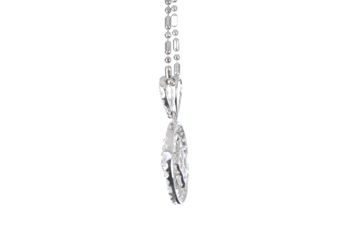 Diamond Dangle Halo Pendant