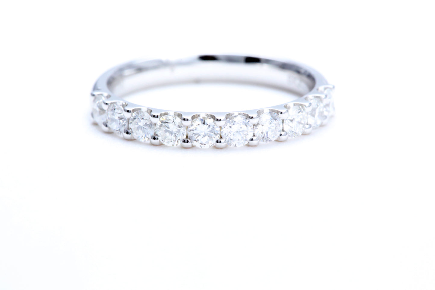 Minimalist Pavé Diamond Ring 3/4 of a carat total weight in 14K white gold