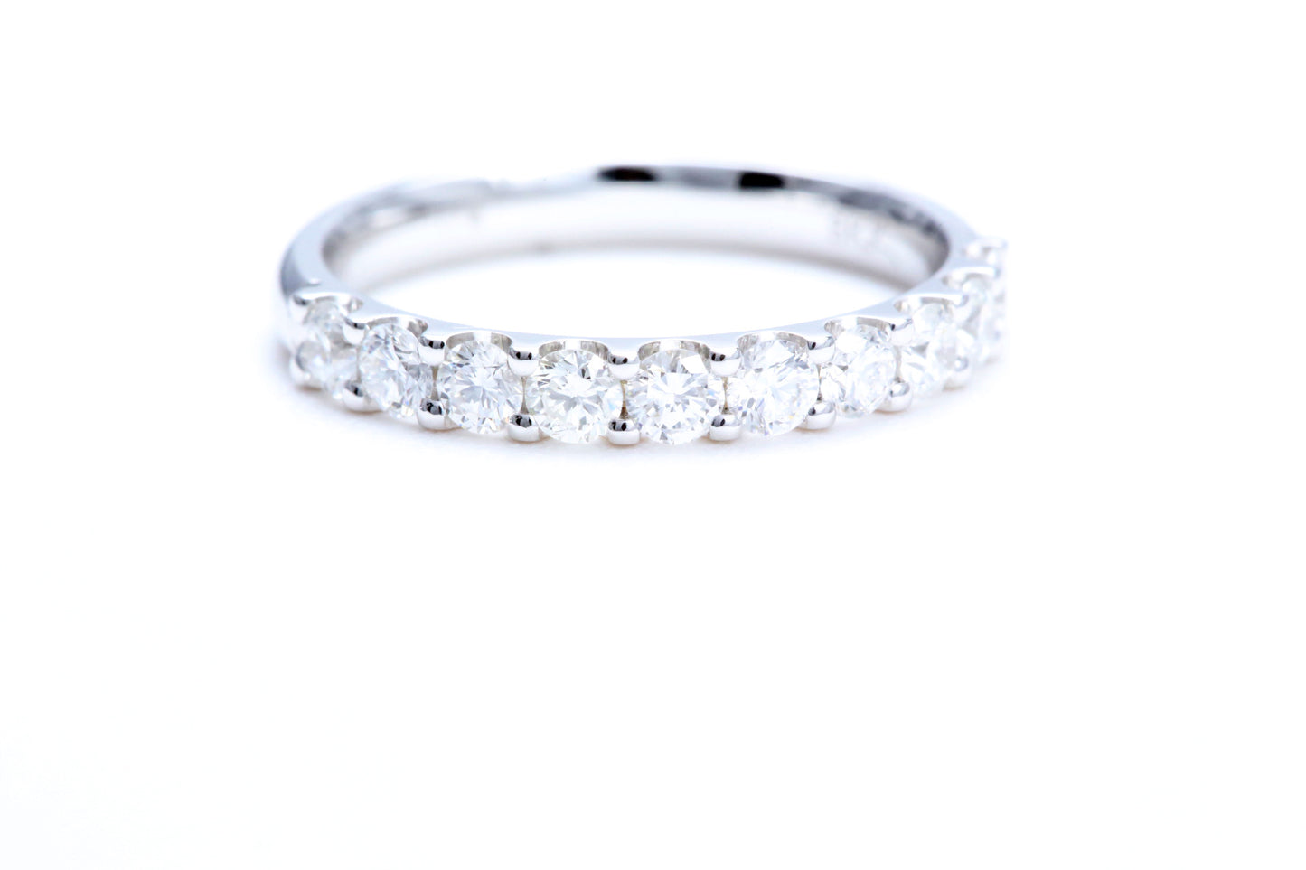 Minimalist Pavé Diamond Ring 3/4 of a carat total weight in 14K white gold