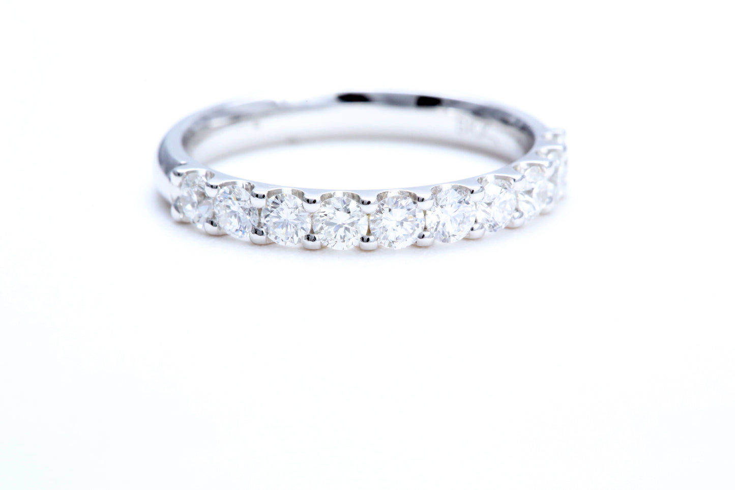 Minimalist Pavé Diamond Ring 3/4 of a carat total weight in 14K white gold