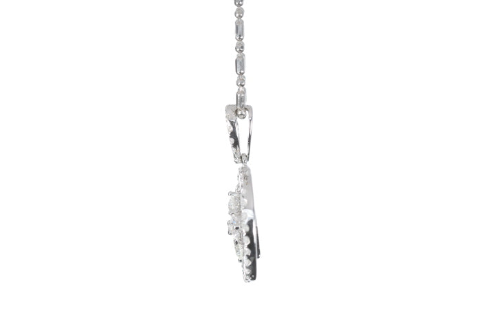 Diamond Dangle Halo Pendant