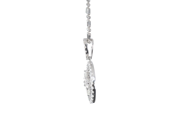 Diamond Dangle Halo Pendant