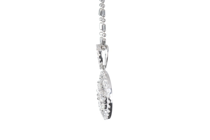 Diamond Dangle Halo Pendant