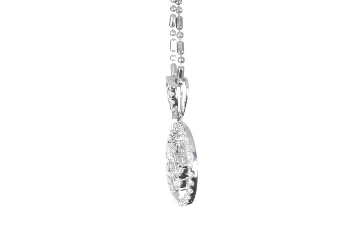 Diamond Dangle Halo Pendant