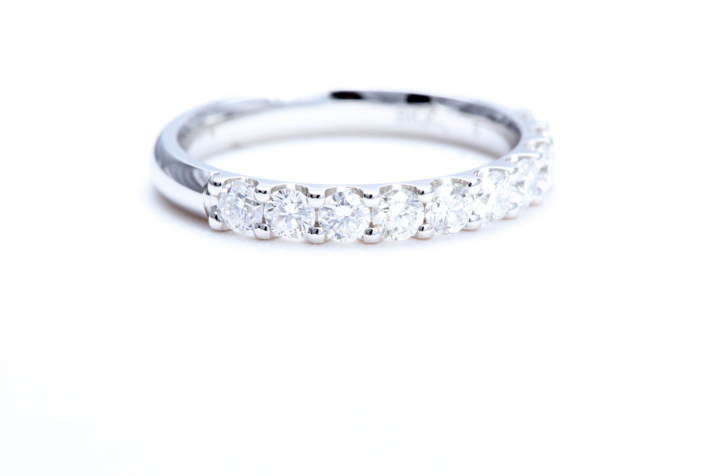 Minimalist Pavé Diamond Ring 3/4 of a carat total weight in 14K white gold
