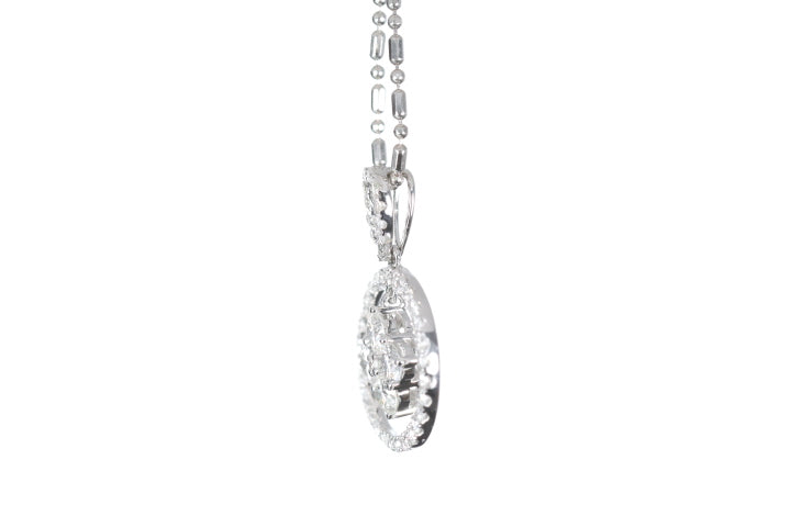 Diamond Dangle Halo Pendant
