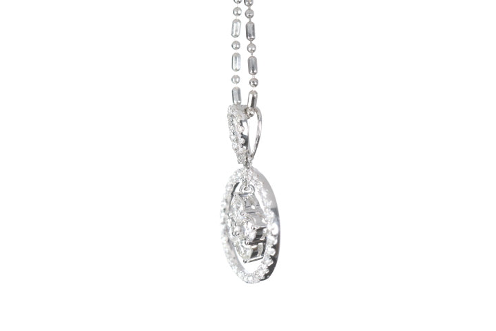 Diamond Dangle Halo Pendant